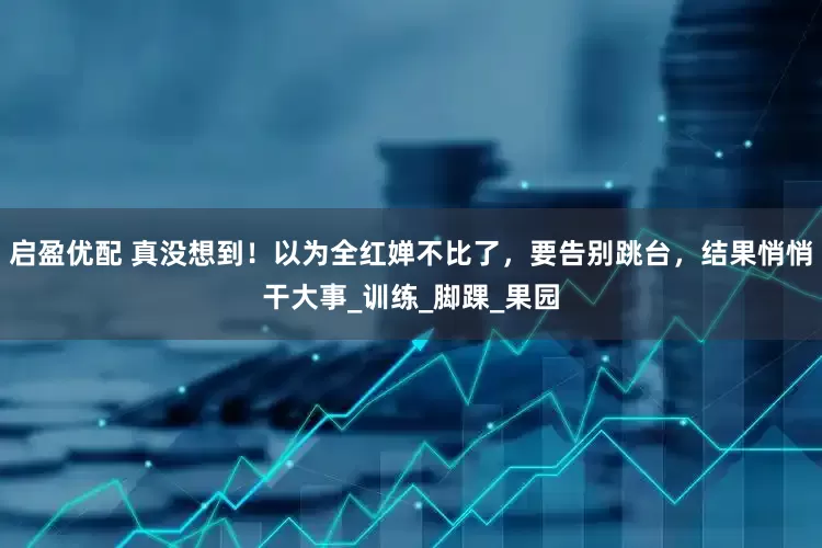 启盈优配 真没想到！以为全红婵不比了，要告别跳台，结果悄悄干大事_训练_脚踝_果园